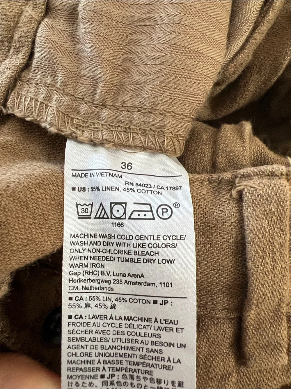 Banana Republic Factory Linen Blend Shorts Men’s 36 Brown Flat Front Casual